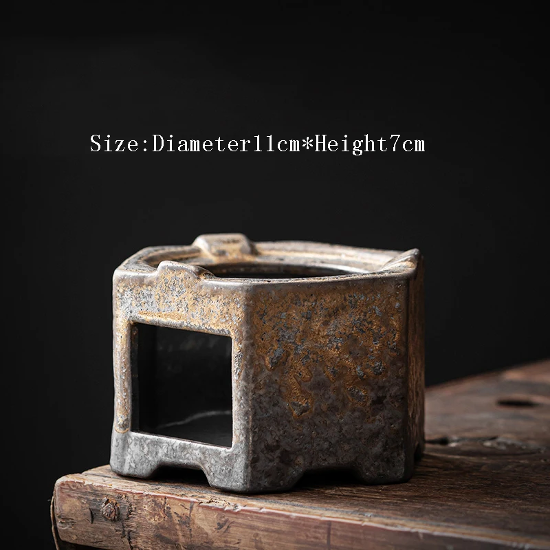 Vintage Tea Fire Stove Ceramic Stoneware Stoves Japanese Warmer Teaware Accessories Decoration Home Night Light Candle Heater