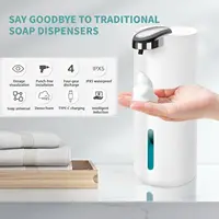 400ml/380ml Automatic Soap Dispenser Touchless Foam Soap Dispenser USB/Battery Type 4 Speed Electric Sanitizer Dispenser Set 2