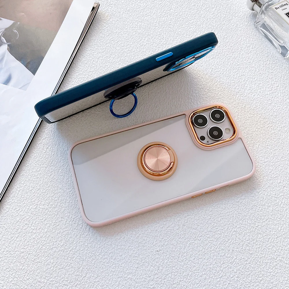 

Luxury Phone Case For iPhone 13 Pro Max Case iphone 14 12 11 Pro Funda XR X Xs Max 7 8 SE 2022 Silicone Cover With Ring Holder