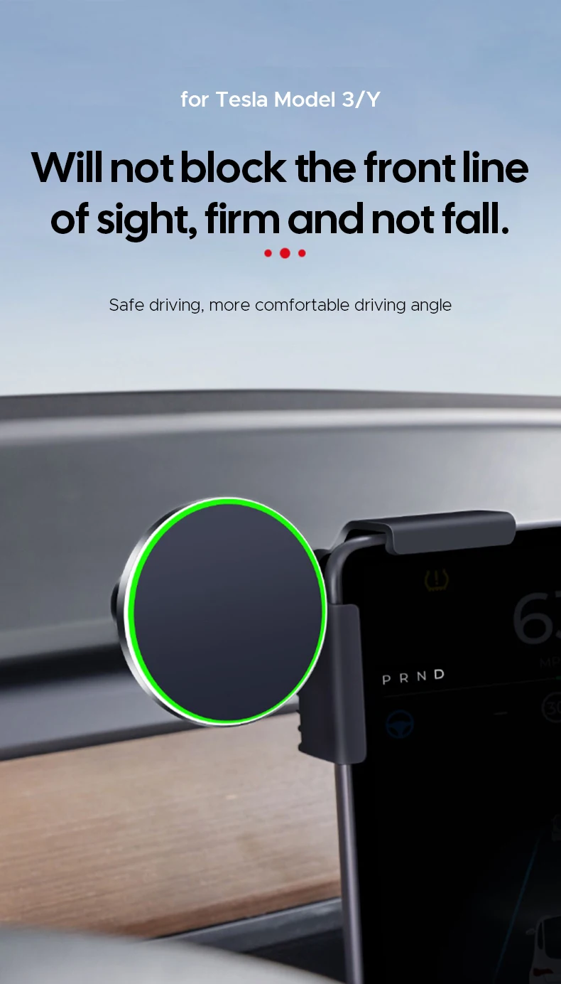 15W Magnetic wireless charging holder for Tesla Model 3 Y X S BYD Atto 3 Accesso