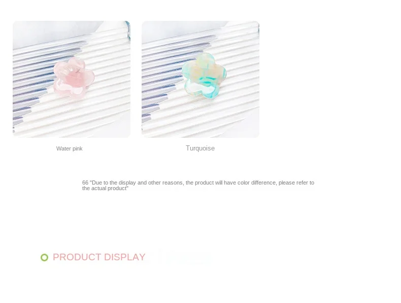 Korean Style Floral Acetate Mini Claw Clip for Women, Sweet Cute Resin Hair Clip, Shark Clip for Thin Hair and Bangs