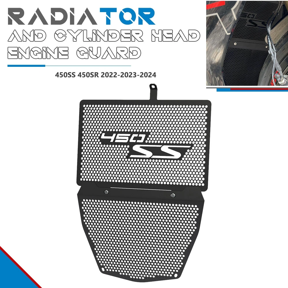 

FOR CFMOTO 450SS 450SR 2022-2023-2024 Motorcycle Radiator Grille Cylinder Head Engine Guard Complete Set 450 SS SR Accessories