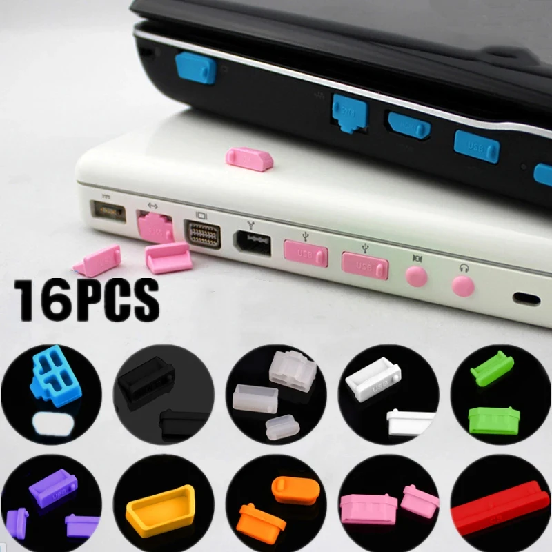 Tapón antipolvo para portátil, USB tipo C, HDMI, cubierta protectora contra el polvo, tapón antipolvo para accesorios de portátil, juego de tapas antipolvo