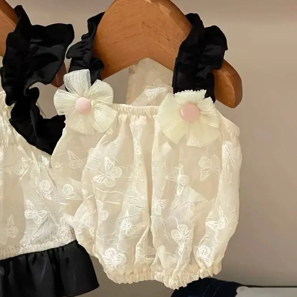 Comfortable Polyester Dog Sling Dress Breathable XS~XL Ins Pet Clothes Pet Costume Puppy Butterfly Pumpkin Skirt Spring/Summer