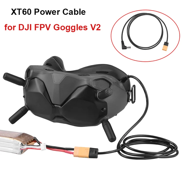 Dji Fpv Goggles 2 Power Cable Xt60  Dji Fpv Drone Accessories - Dji Avata/fpv  2/v2 - Aliexpress