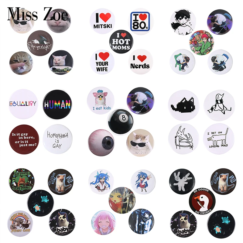 Lot De 3 Badges Kpop Demon Hunters - Personnages Anime Mignons, 58 Mm, Décoration Sac Ou Vêtement, Parfait Pour Les Fans