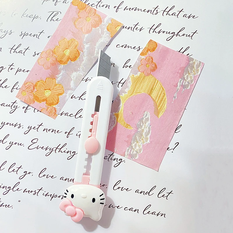Utility Knife Kawaii Cartoon Animal Stationery Knife DIY Mini Multipurpose Knife Pocket Folding Letter Pen Envelope Opening