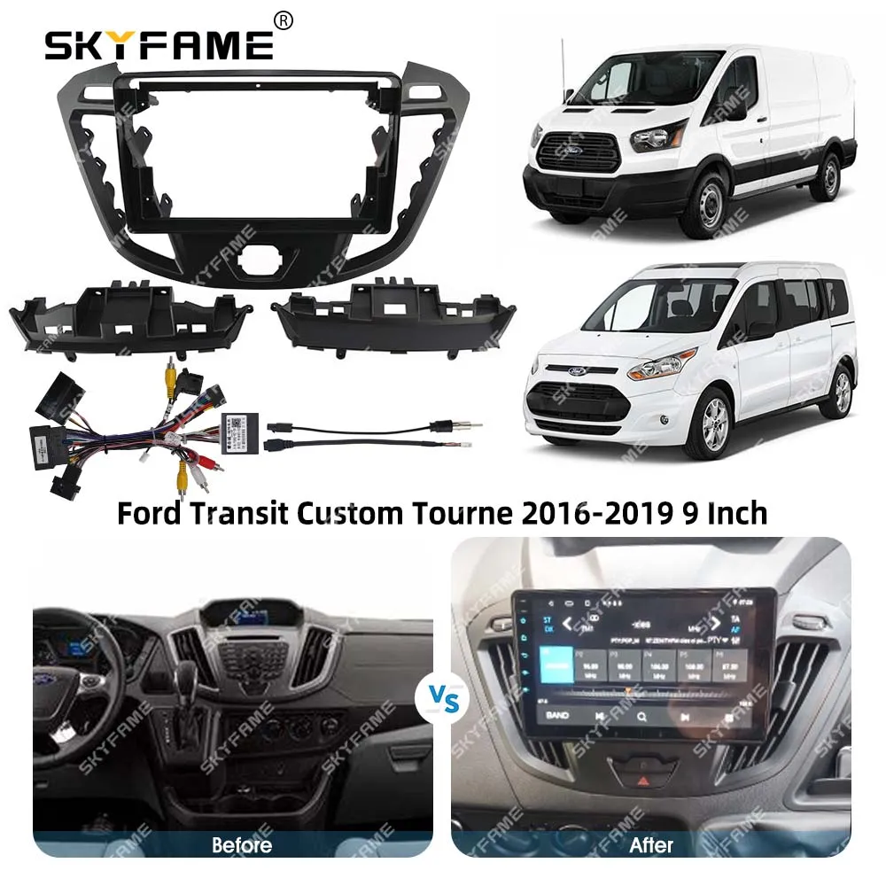 Skyfame moldura do carro adaptador fascia android