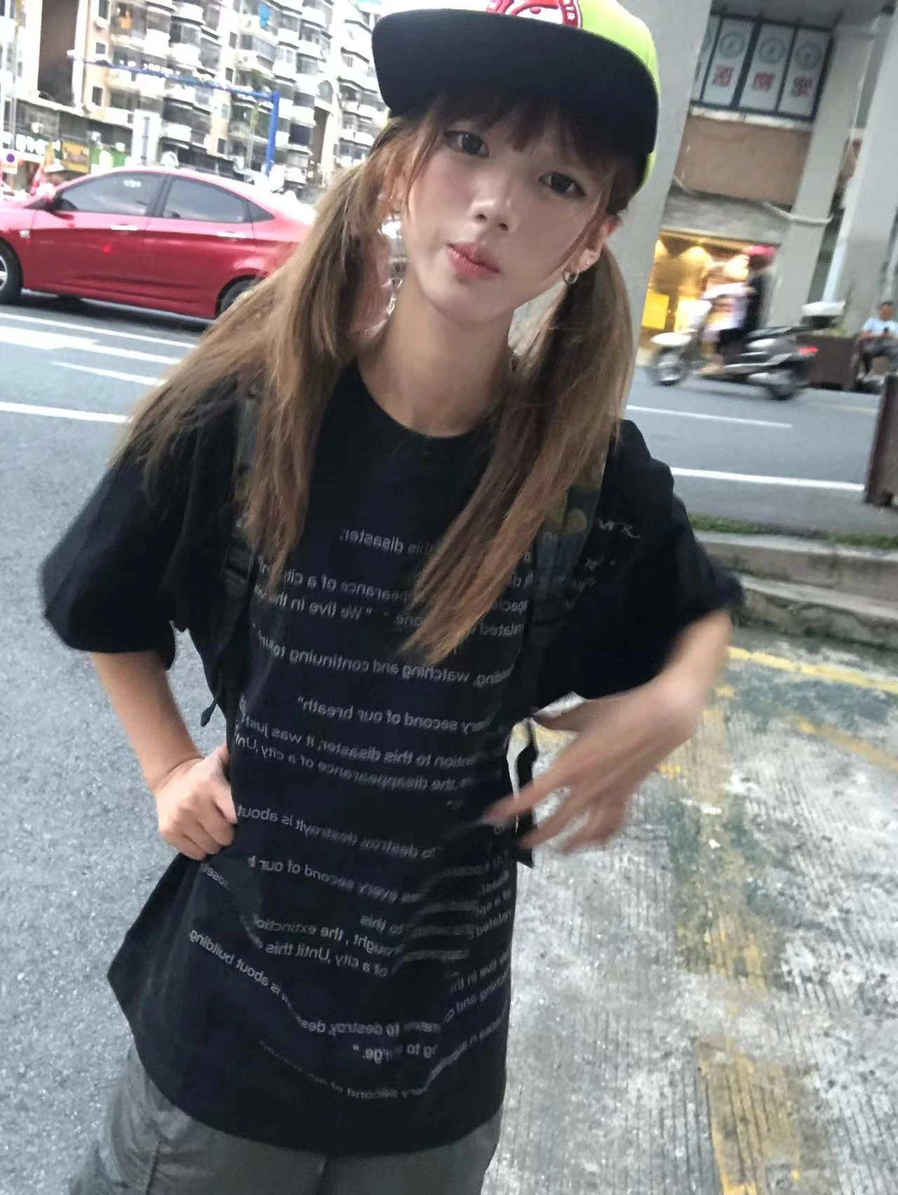 Karrram Japanisches Y2k-T-Shirt mit Buchstaben-Print, 2000er-Jahre-Stil, Kurzarm, Schwarzes T-Shirt, Vintage Harajuku Streetwear, Amerikanischer Retro-Look – Detail 10