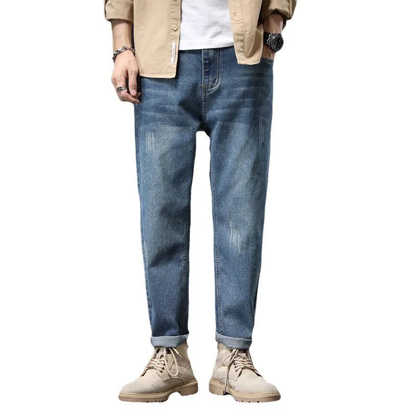 Spring and Summer New Jeans Men's Harlan Pants Men's Washable Pants Loose Youth Sports Fashion Brand Pants Large Jeans for Men