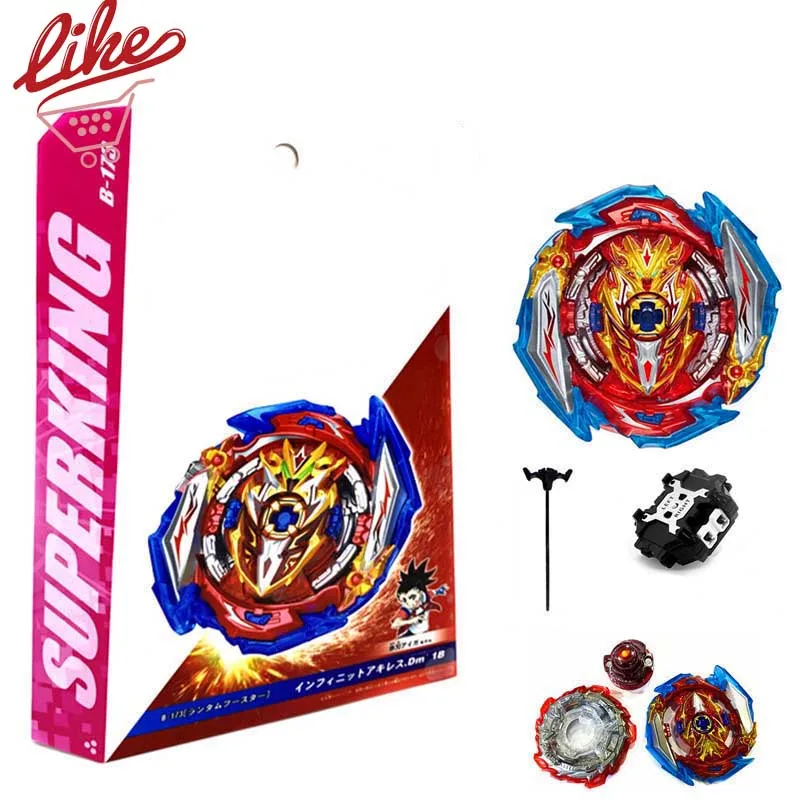 Laike Superking B-173 Infinite Achilles Spinning Top B173 01 Bey with Spark Launcher Box Set Toys for Children
