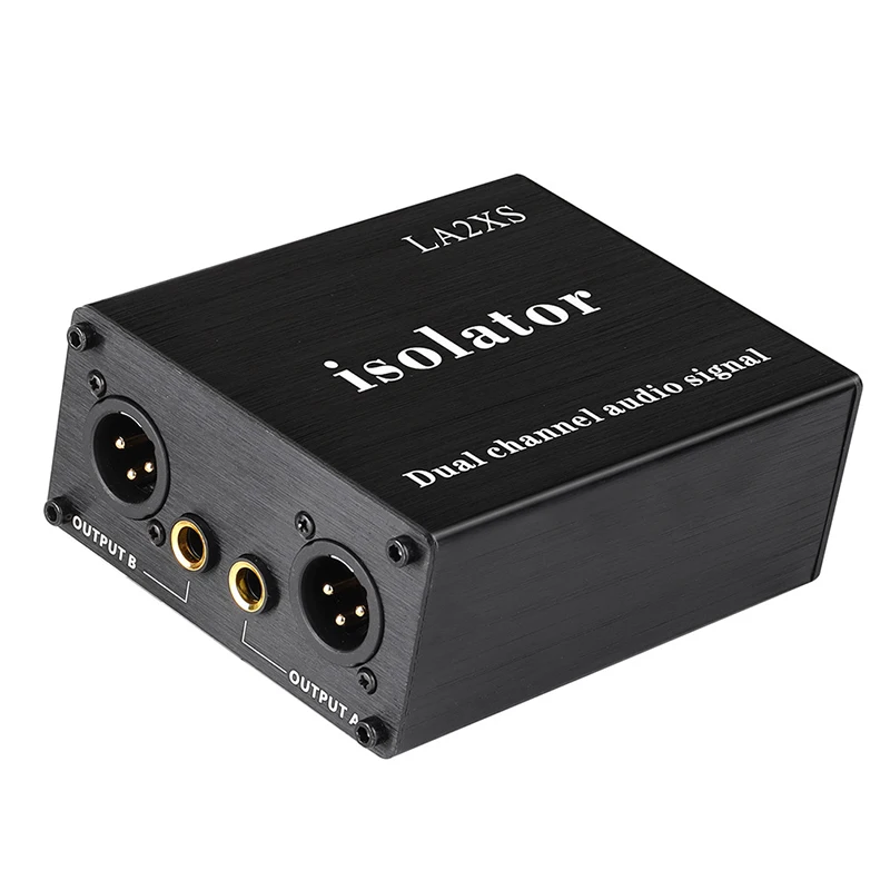 2-Channel XLR Audio Isolator Noise Reduction Filter Eliminates Current Noise 6.5 XLR Mixer Audio Isolators Dual-Channel 6.5 audio adapter