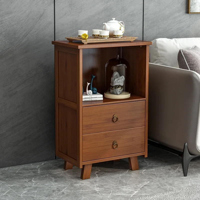 

Living room sofa side cabinet small coffee table small square coffee table corner cabinet Nordic solid wood low cabinet te