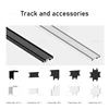 Black White 6mm Ultra Thin Ceiling Surface Mount 48v Magnetic Track Light System Magnet Rail Lamp LED Spotlight Indoor Living 3