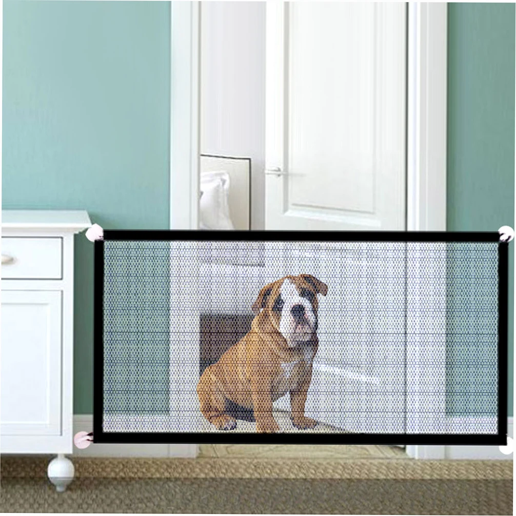 Dog Safety Gate Pet Mesh Fence Portable Folding 110X72CM 180X72CM