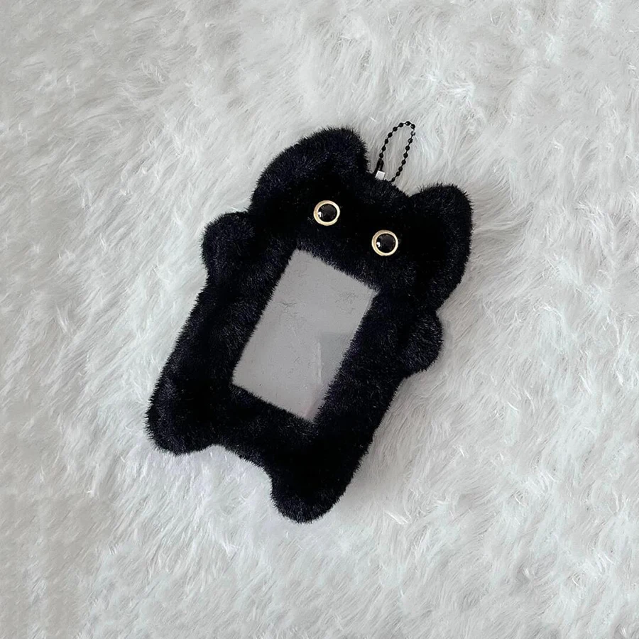 1pcs Lovely Plush Photocard Holder Kpop 3inch Photo Sleeve Pendant Protective Case Student Cover 4