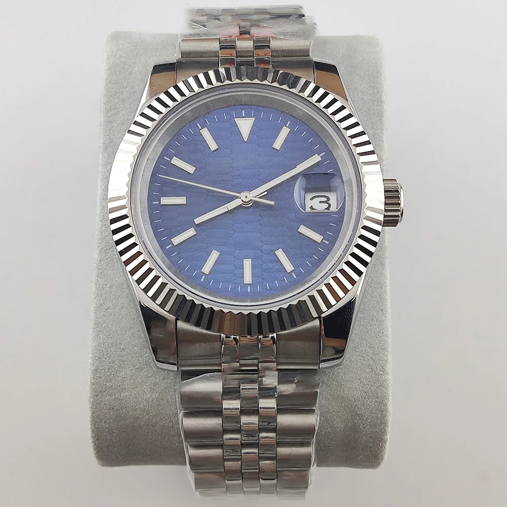 남녀공용 시계, NH35 무브먼트, 녹색 발광 다이얼, 사파이어 유리, 커플 패션 시계, 36mm, 39mm