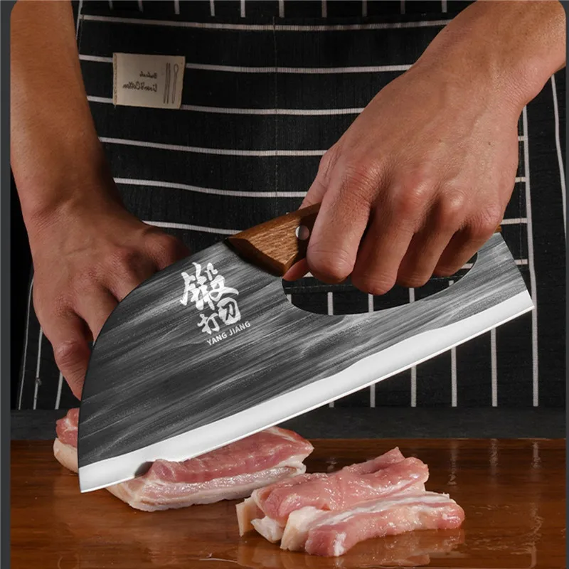 Heavy Chef Kitchen Stainless Steel Knife Labor-Saving Cutting Meat Sharp Knife 24Cm