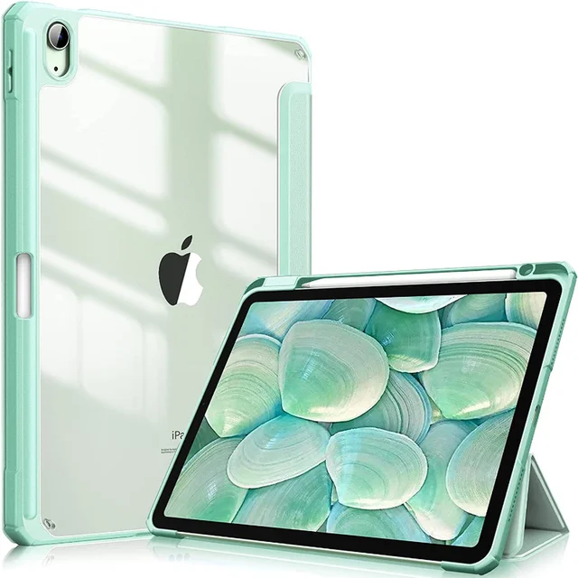 2020 iPad Air 4 Case cb5feb1b7314637725a2e7: Black|dark green|Green|light blue|pink|Tempered Glass(2pcs)