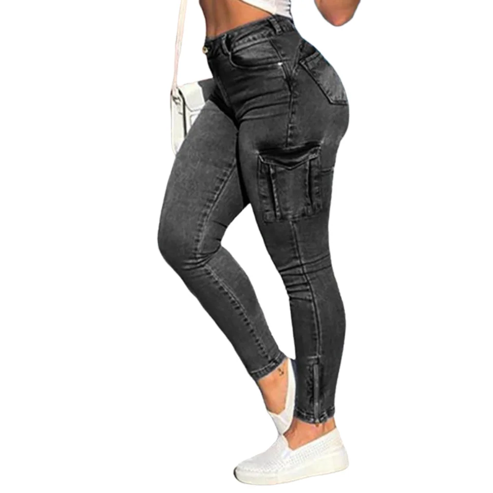 M17 Jeans Skinny Donna In Cotone Con Elastan – Blu – Zip E Bottoni – Taglia 8 - 3