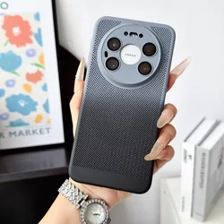 Dual - Color Gradient Heat Dissipation Shockproof Phone Case with Lens Protection Film for Huawei Mate 60 (Black gray)