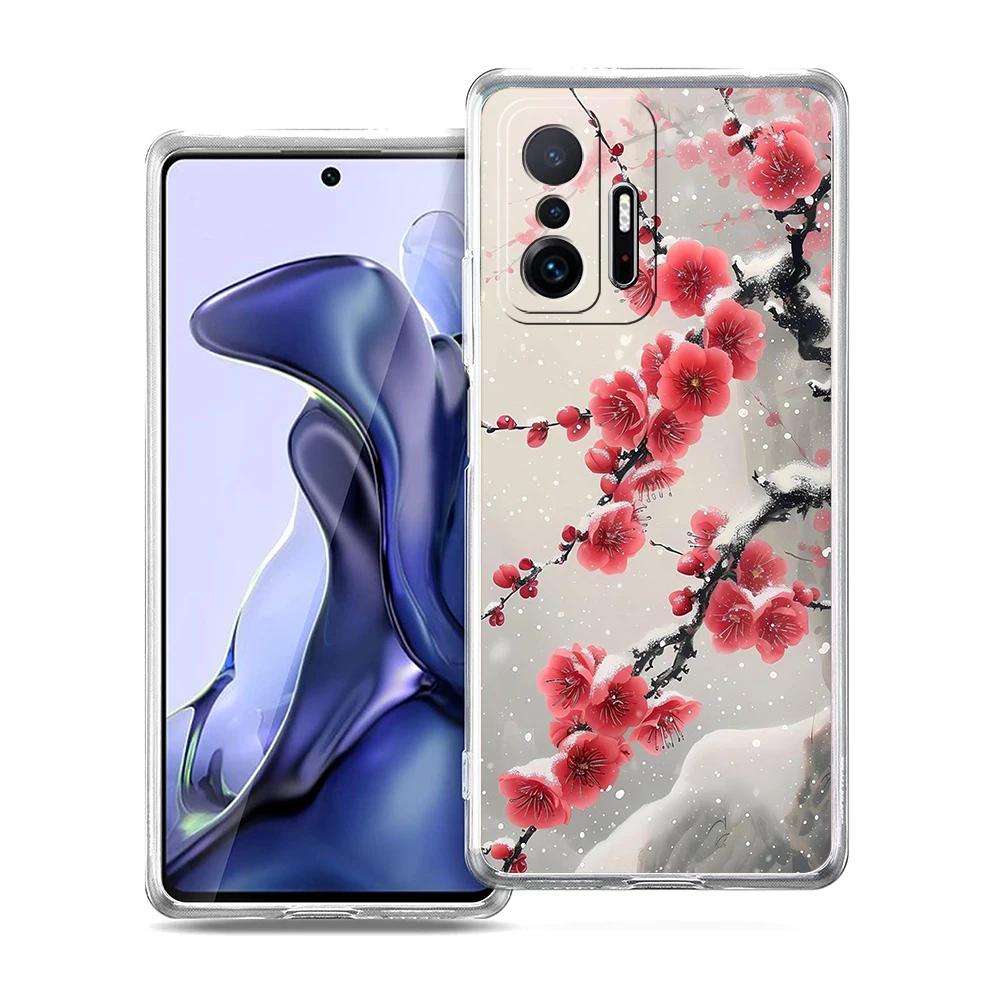 Plum Blossom Soft Transparent Phone Case Cover