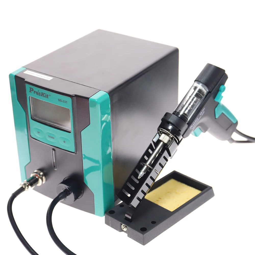 SS-331 LCD Digital Electric Desoldering Station Tin Gun Electric Absorb Sucker Gun Vacuum Soldering Station Suction Pump Welding 3