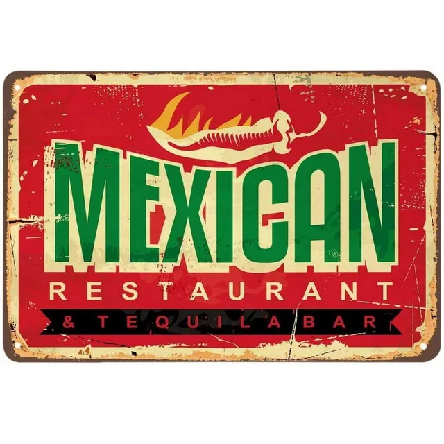 Vintage Metal Tin Sign - Retro Wall Decor