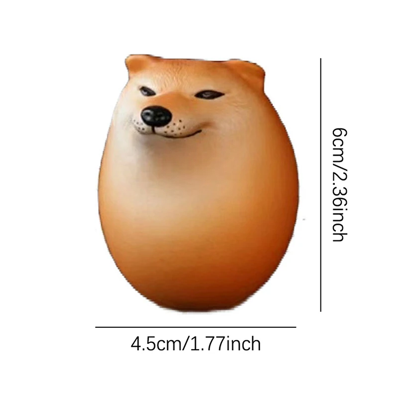 Shiba Inu Realistic Egg Shape PVC Desk Decor Dog & Egg Union Decorations For Home Offices Fun Christmas Gifts ornament crafts miniature ornament desk decor dog statue ornament 1PC