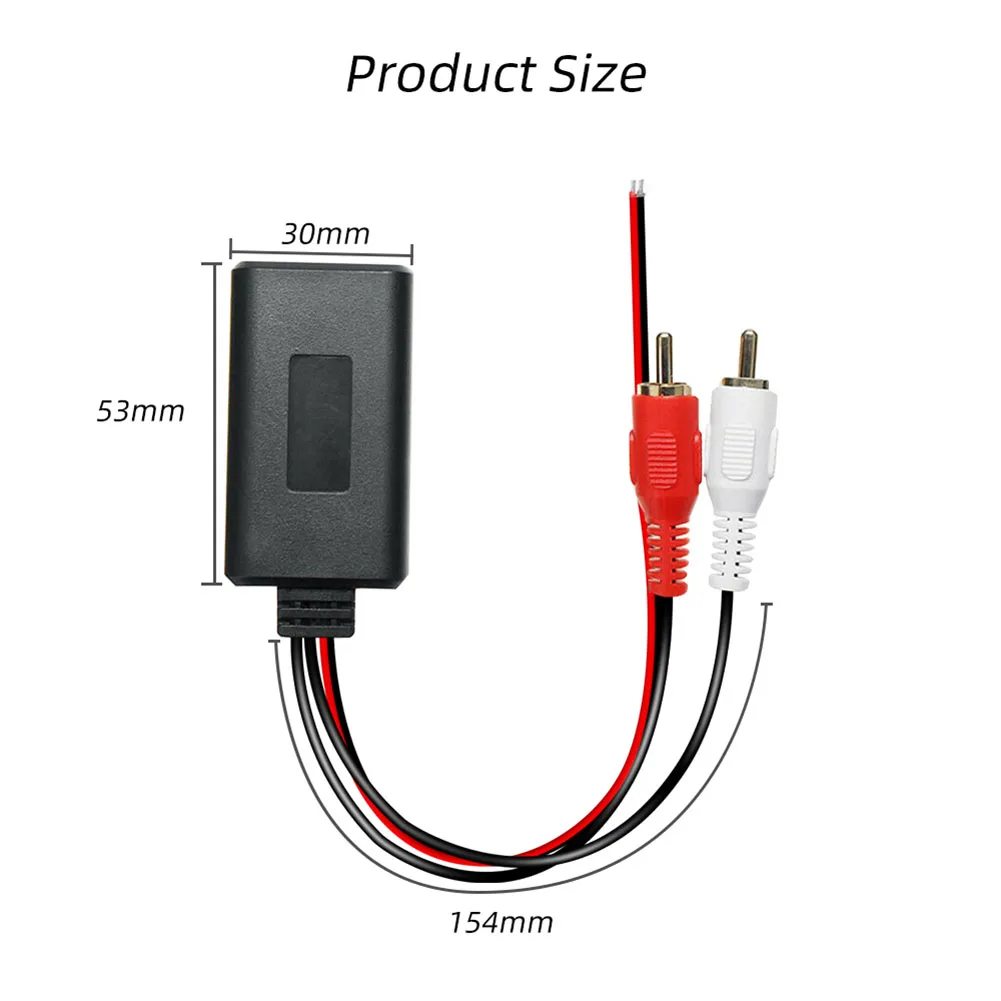 Bluetooth-compatible Module Aux Adapter Music Audio Stereo Receiver for Vehicles with 2RCA Interface Car Electronics Accessories