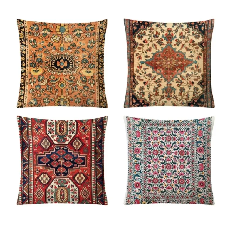 

Aesthetics Striped Cushion Cover 45x45 Mandala Bohemia Pillowcase Ethnic Indian Pillow Cover Sofa Bed Decorative Pillow DF1684