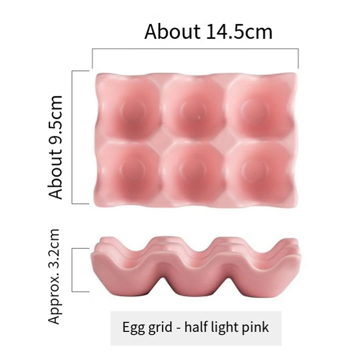 Kitchen Supplies Egg Tray Egg Rack Household Ceramic Tableware Supplies Egg Tray Egg Tray Pink 2