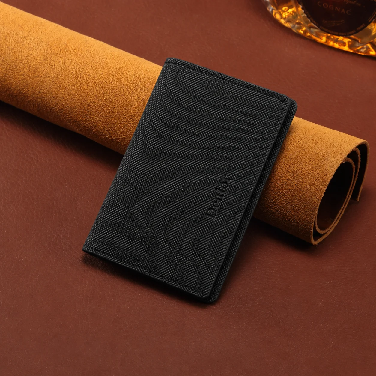 Leather Magnetic Phone Wallet with Card Holder