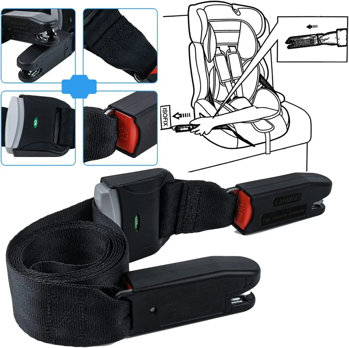 Child safety seat connecting belt Car isofix/latch soft connecting belt High quality universal new model