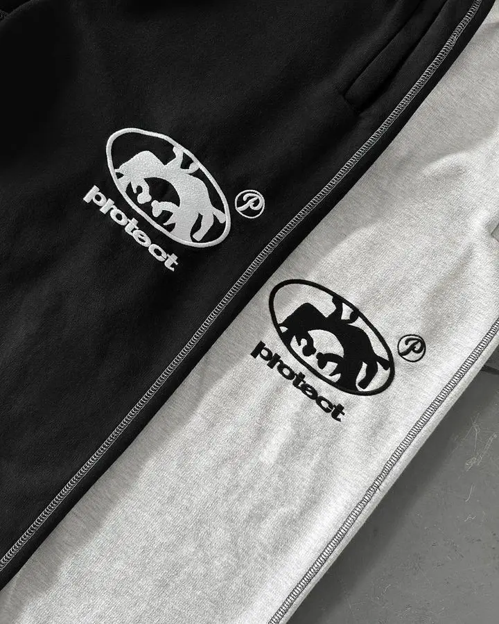 Description Picture 6 of itemStreetwear PROTECT Jogger Sweatpants Mens Womens Pants Harajuku Gothic Letter Graphic Embroidery Elastic Waist Baggy Trousers