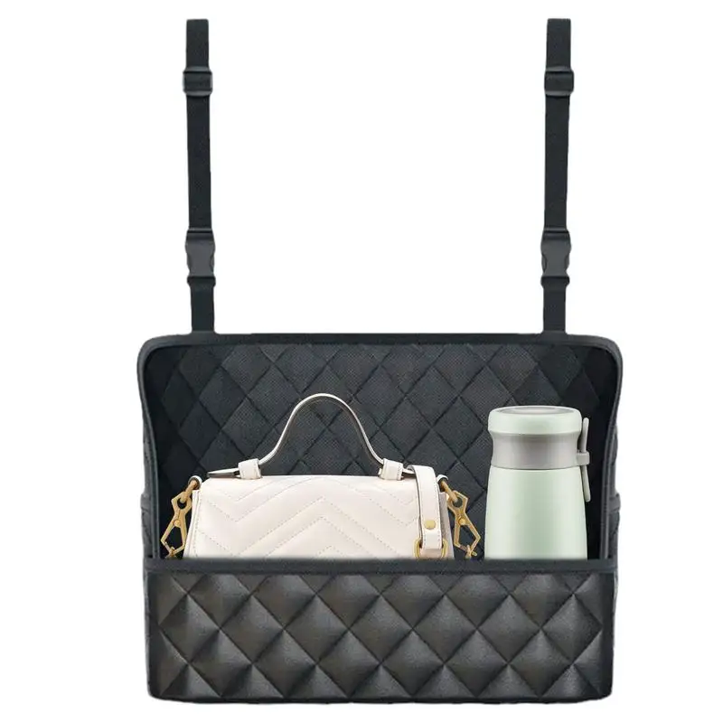 

Автомобильный сетчатый Карманный держатель для сумки между сиденьями, сумка-Органайзер для хранения, кожаный Органайзер для спинки сиденья, сетка для хранения водителя