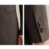 2023 New Men Suits 2 Pieces Slim Fit Casual Business Formal Brown Notch Lapel Tuxedos for Wedding Groomsmen (Blazer+Pants) 6