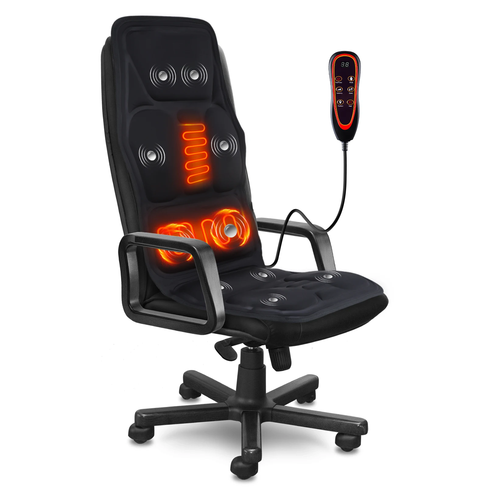 Massage cushion heating full body massager cushion shiatsu electric back and neck massage shoulder waist pain relief car chair office seat pad