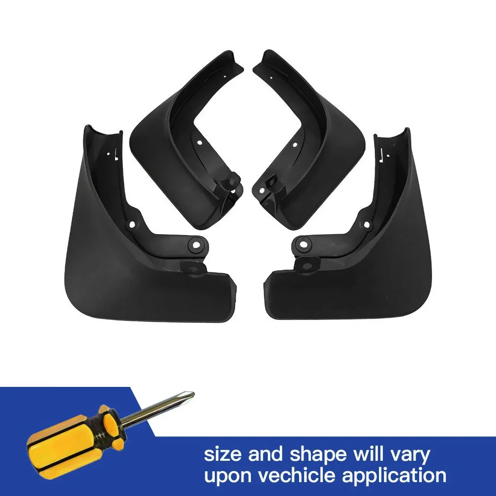 

4Pcs Front & Rear Mud Flaps Splash Guards Mudguards Black For Tesla MODEL Y 2021 2022 Small Edition