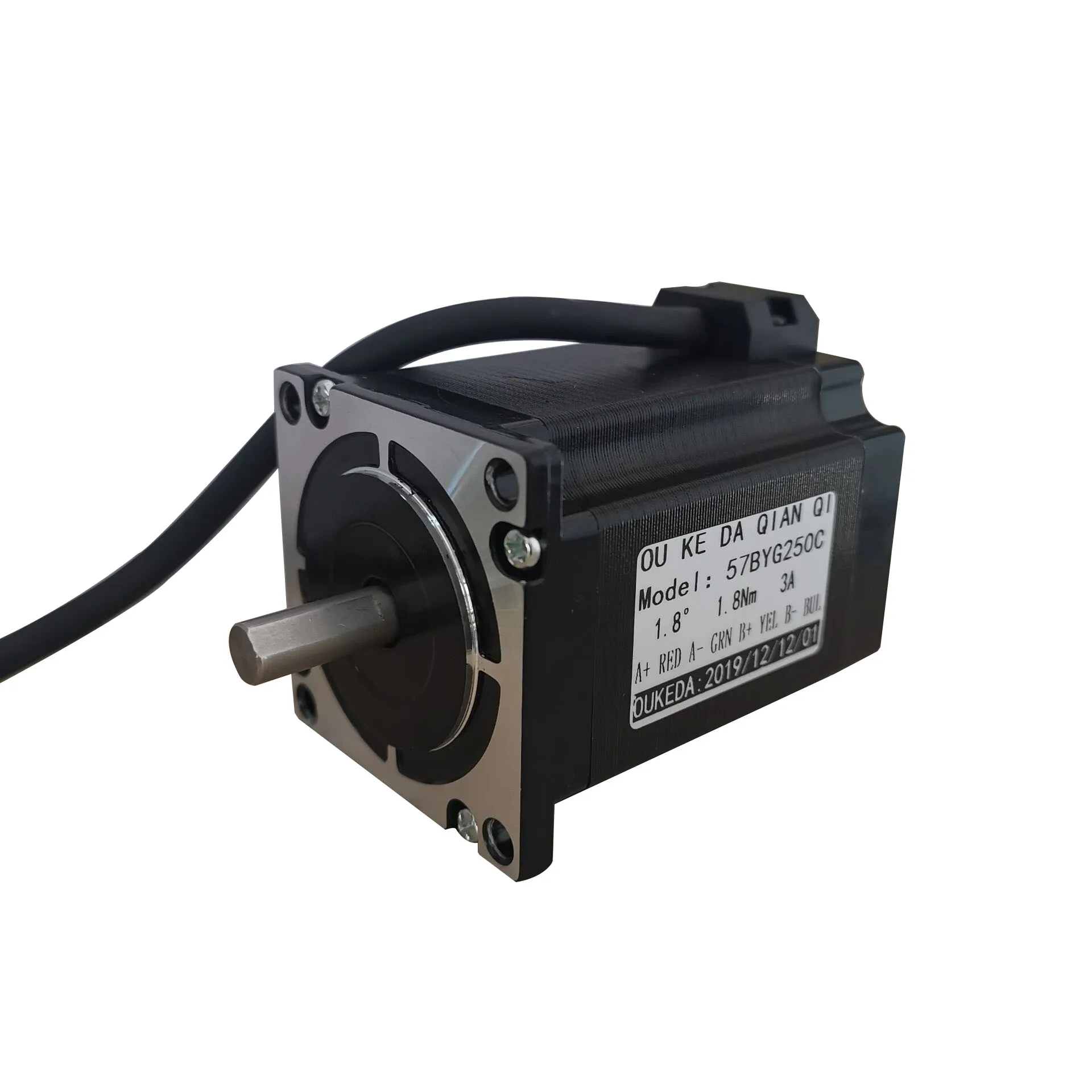 57 스테퍼 모터, 57BYG250C, 샤프트 직경 8mm, 1.8NM, 2 상 4 선, 고품질