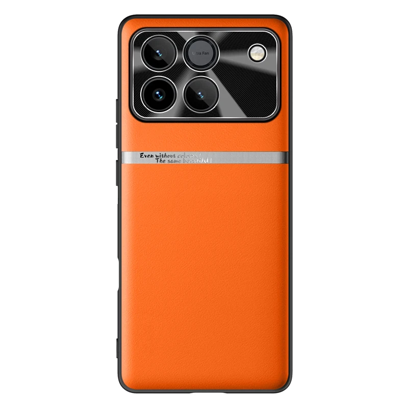 Luxury Liquid Leather PU Frame Shockproof Phone Cover with Metal Lens Protection