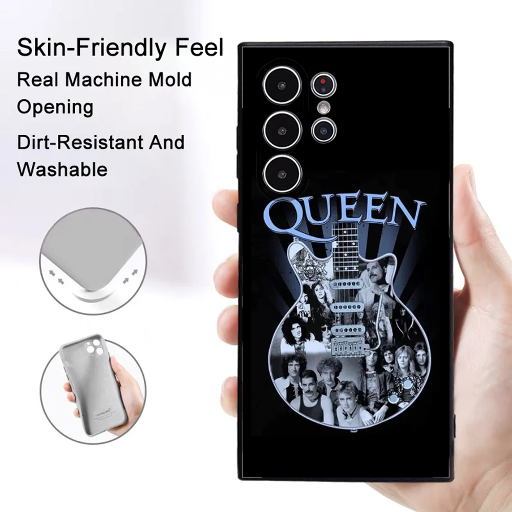 Queen F-Freddie Frosted Non-Slip Full Cover Soft Phone Case