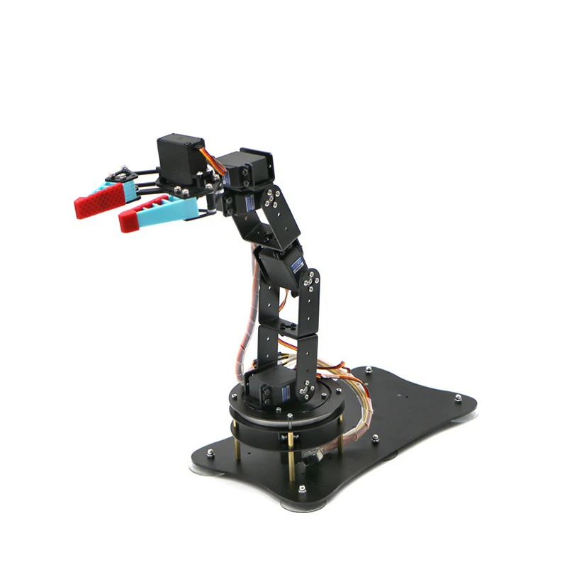 6 DOF Robot Arm with Flexible Manipulator claw Industrial Metal Alloy Kit For Arduino Robot DIY Kit PS2 Control Programmable Kit 6 dof robotics kit educational robot manipulator metal alloy arduino arm servo mg996 for arduino robot diy kit programmable kit