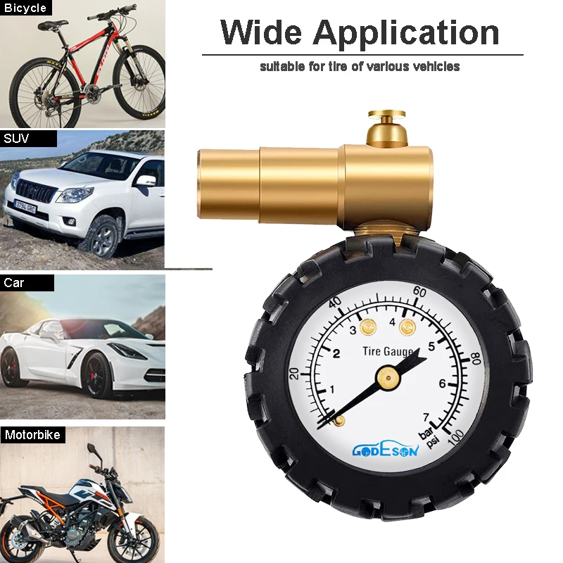 Манометр для шин ATsafepro, толстый клапан, PSI, 30 PSI, для горных велосипедов, дорожные автомобильные аксессуары (art.: 3920bc609aecf) - 3920bc609aecf