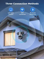 ICsee caméra IP PTZ sans fil 8K 15MP 3 lentilles 3 écrans 9MP 4K Audio bidirectionnel WiFi caméra de Surveillance de sécurité CCTV extérieure 6