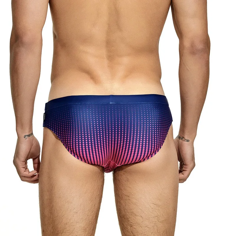 Summer Men Swimwear Swimming Trunks Elastic Quick Dry Swim Briefs Bikini Boxer Beach Shorts Breathable Bathing Suit