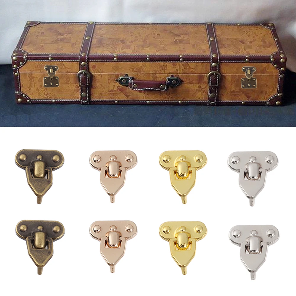 Mini Metal Crafts Doll Suitcase Box Case Corner Protector Luggage Trunk Lock Box Accessories Doll Bags Parts DIY Supplies 4Pcs