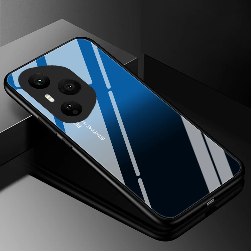 Luxury Tempered Glass Hard Back Bumper Phone Case