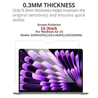 Screen Protector for MacBook Air 15 2023-2025 Released 15.3Inch Model A2941 M2 A3114 M3 A3241 M4 Clear Laptop Tempered Glass - Image 6