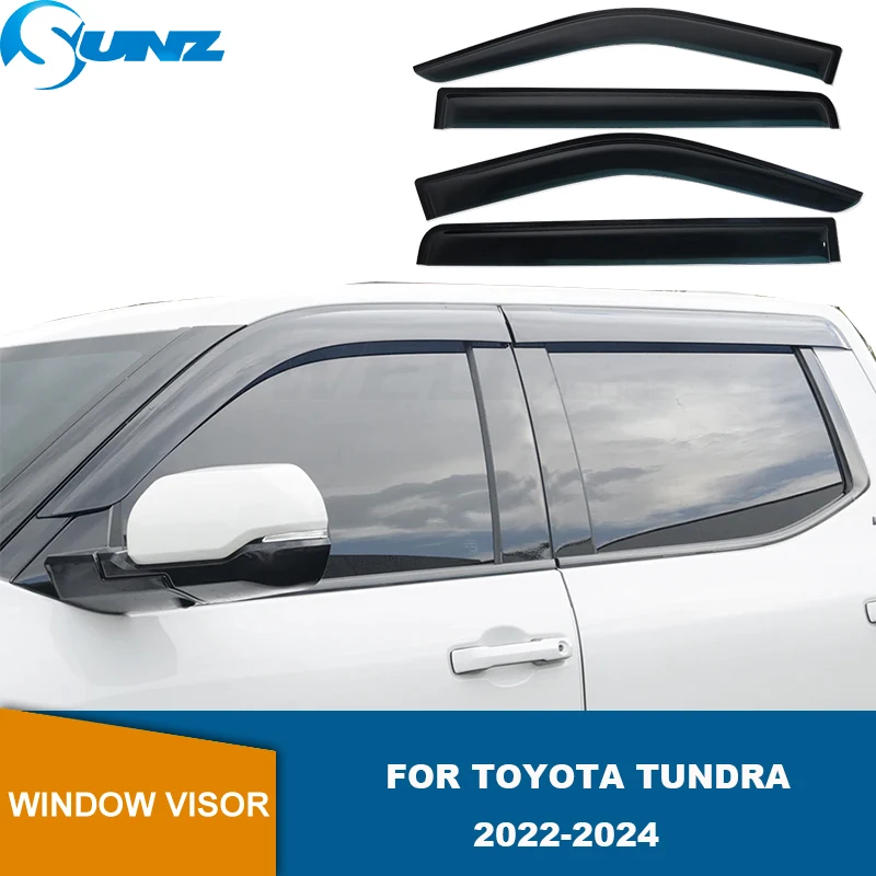 

Weathershield For Toyota Tundra 2022 2023 2024 Car Side Window Visor Guard Vent Awnings Shelters Sun Rain Guard Door Ventvisor